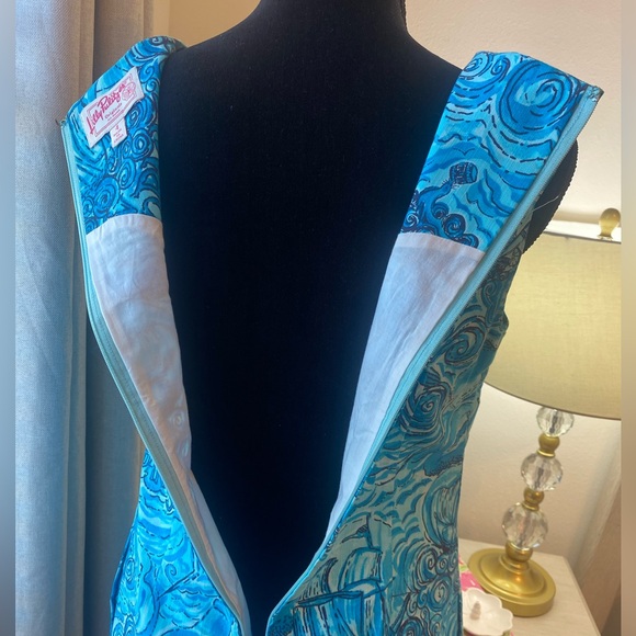 Lilly Pulitzer Dark N Stormy Originals Shift Dress Holy Grail size 4 - Picture 7 of 14